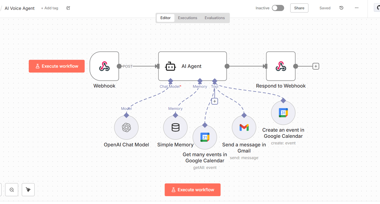 AI Voice Agent for Appointment Booking and Follow-up Emails (n8n + Calendar + Gmail)