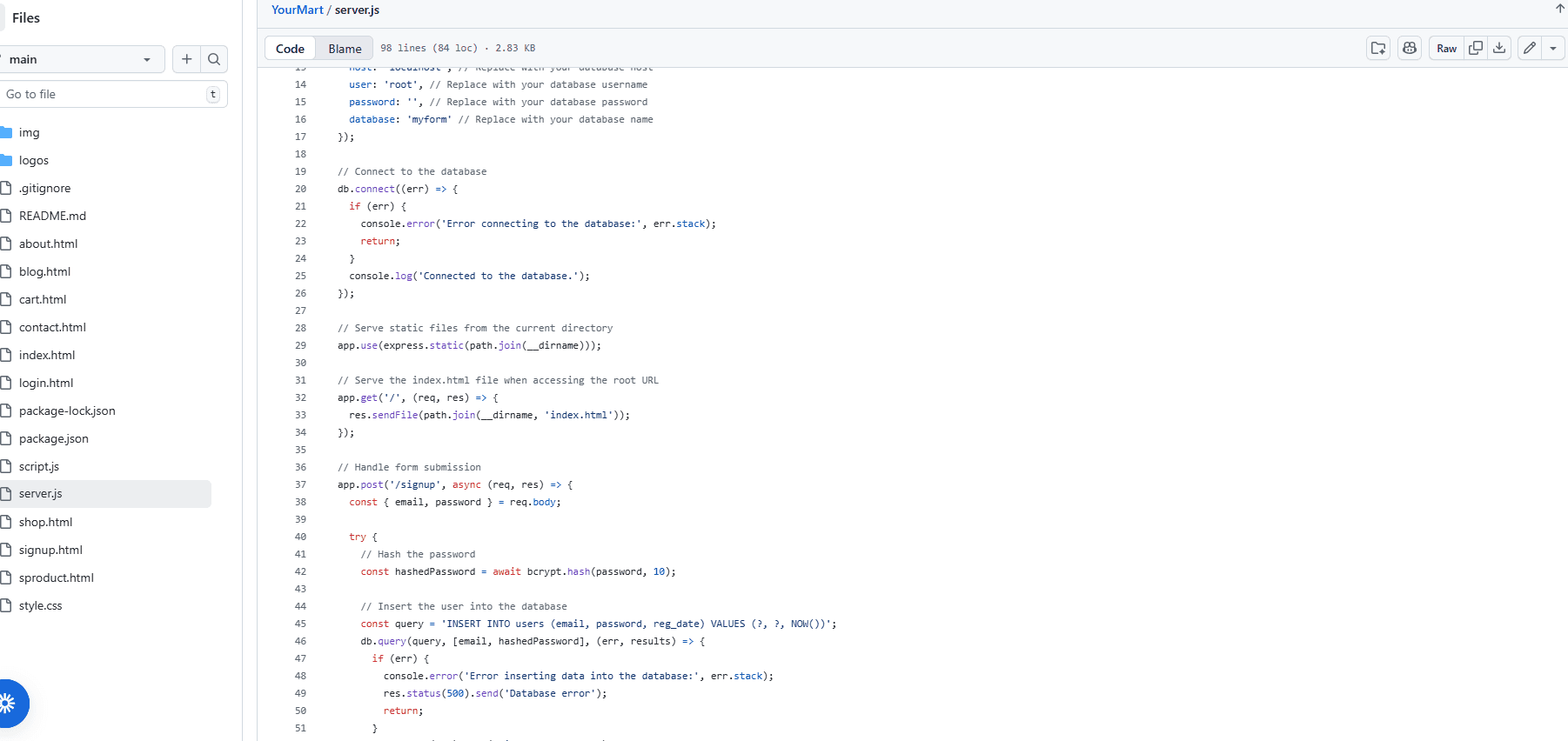 E-commerce Website (Node.js + Express + MySQL)