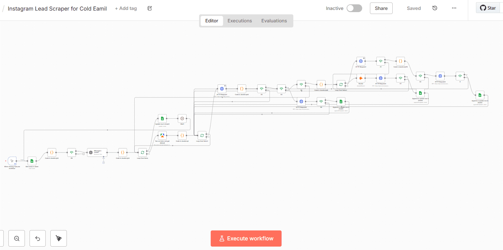 Instagram Lead Scraper and Email Enrichment for Cold Outreach (n8n + Apify + Google Sheets)